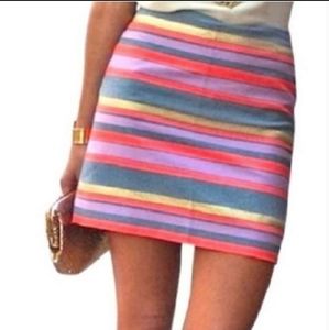 J. Crew multi-colored stripped skirt Size 00